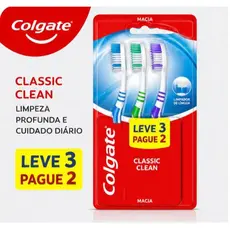 Escova Dental Colgate Classic Clean Leve 3 Pague 2