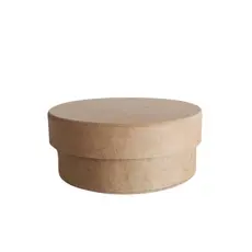 caixa redonda tampa sapato 16x16x7 mdf madeira