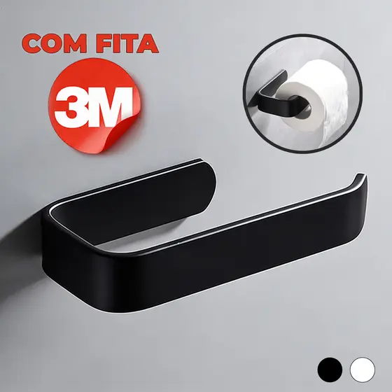 Suporte De Rolo De Papel Higiênico Acessórios Banheiro 3M Fita dupla face sem furo