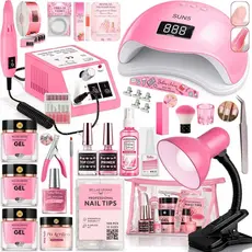 Kit de Alongamento de Unhas em Gel Acrigel Profissional Iniciante Cabine + Lixadeira Elétrica Mercedes | Envio imediato