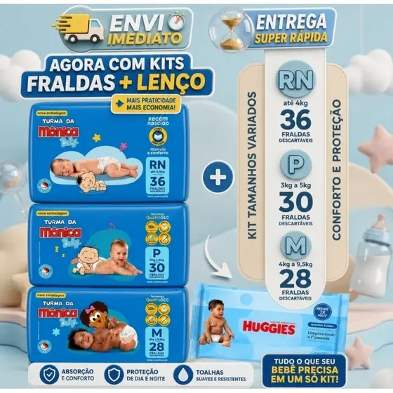 Fralda Turma da Mônica Baby