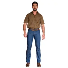 Calça Jeans Masculina Reta Básica Tradicional Serviço Dia a Dia Resistente Conforto - Ref: 916