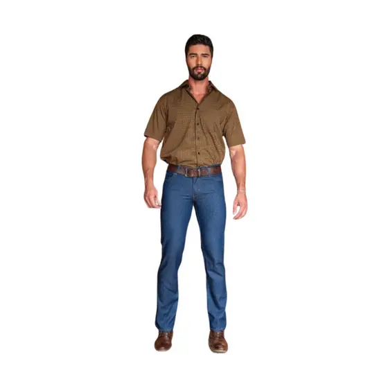 Calça Jeans Masculina Lycra Básica Trabalho Serviço Ref: 916