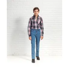 Calça Jeans Country Infantil Juvenil Reforçada Confortável Unisexx Marca Estilo Country/Cavaleiros Ref: 1014/008
