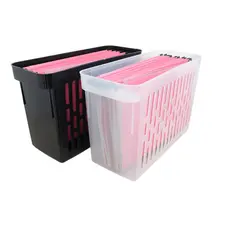 Organizador Pasta Suspensa Caixa Arquivo Maxcril Plástico Portátil Mesa Escritório Home Office