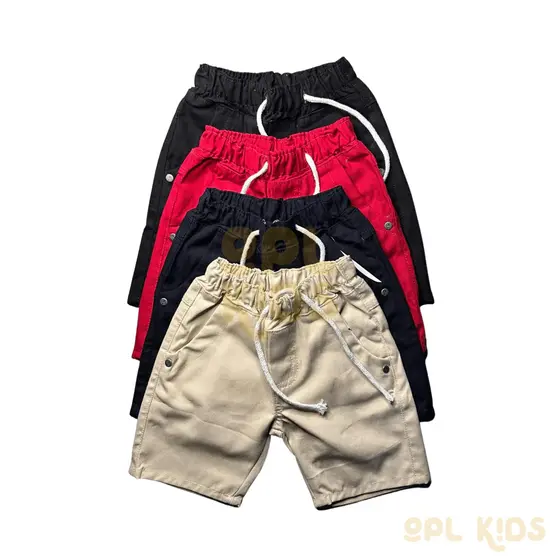 Bermuda Elástico Sarja Infantil Menino Color Masculina