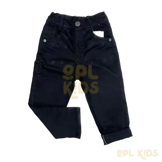 Calça Sarja Brim Preta Skinny Infantil Menino Masculina Jeans