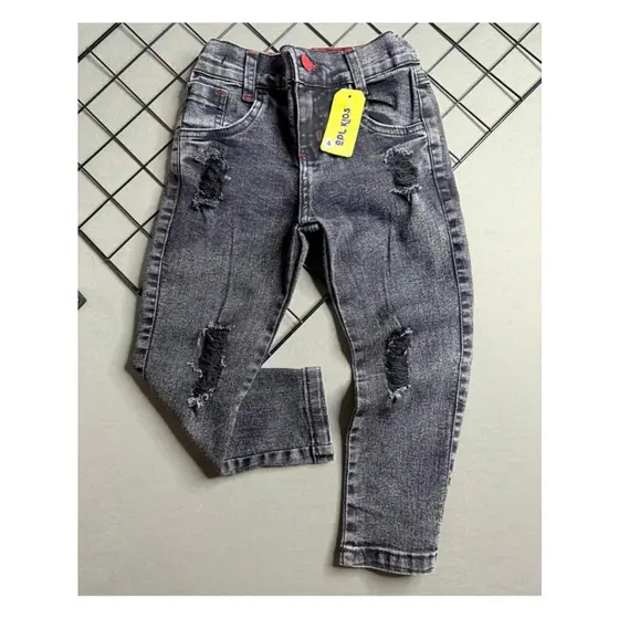 Calça Jeans Elastano Skinny Preto Marmorizada Estilo Jogador Infantil Juvenil