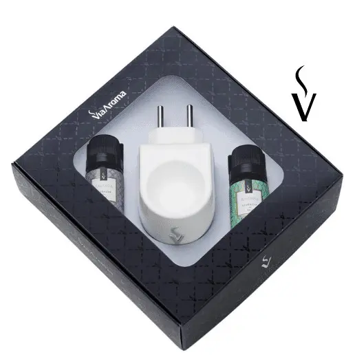 Kit Aromatizador Elétrico Standard Via Aroma + 2 Essências 10ml