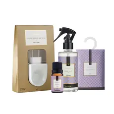 Kit Aromatizador Original Lavanda - Via Aroma (aromatizador porcelana, home spray, sache e essência) para ambientes