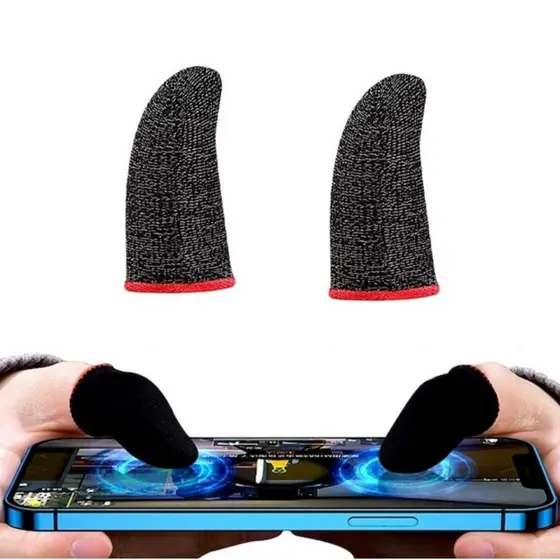 1 Par de Luva de Dedo Anti-Suor Para Celular Jogos - Luvinha gamer - (2 luvinhas).