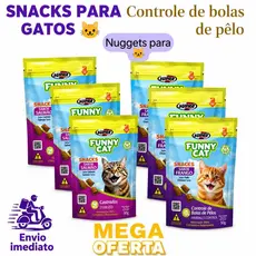 PETISCO SNACK'S NUGGETS PARA GATOS FUNNY CAT CONTROLE DE BOLAS DE PÊLOS PROMOÇÃO ENVIO IMEDIATO