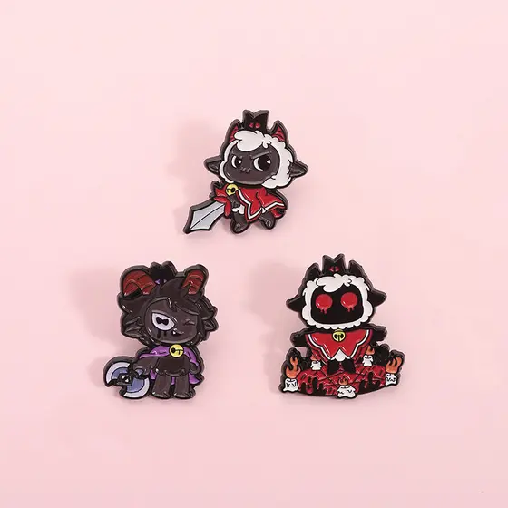 Anime Jogo Culto Do Cordeiro Broche Pinos Dos Desenhos Animados Metal Emblemas Acessórios Presente