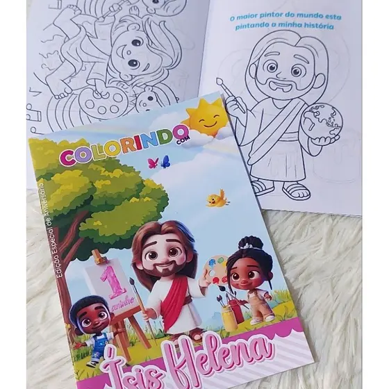 Mini Livrinho de Colorir com Atividades O Maior Pintor do Mundo Lembrancinha de Aniversário Infantil - Todos os Temas