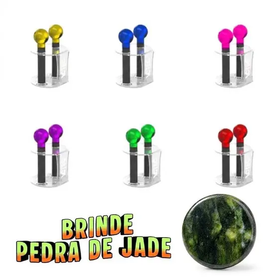 1 Par De Esferas Para Cromoterapia + Rack Organizador De Esferas