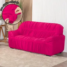 Capa De Sofá 3 Lugares Elasticada Spandex Varias Cores
