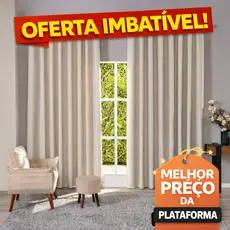 Cortina em Tecido Blackout Corta Luz para Varão Simples Veda Claridade