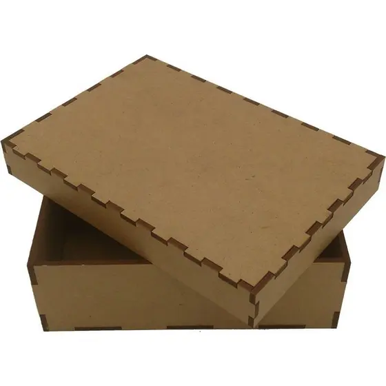 Caixa Caixinha Tampa Sapato 15x15x5 Mdf Cru 1Unidade Corte Laser
