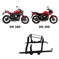 Suporte De Caixa Baú para Moto DK 150 e 160 com Regulagem para Garupa | Trava Mais