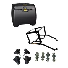 Caixa Baú Moto 160L + Suporte Kit Reforçado Várias Motos | Icbras