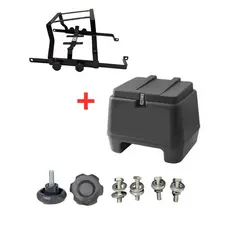 Caixa Baú Moto 80L Pro Tork + Suporte com regulagem garupa Várias Motos Trava Mais