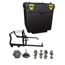 Caixa Baú Moto 110L Icbras + Suporte com Regulagem para Garupa Várias Motos Trava Mais