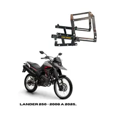 Suporte Caixa Baú Moto Reforçado Com Regulagem Garupa XTZ 250 Lander 2008 á 2026 | Forteck