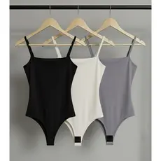 Body Feminino Suplex Alcinha Forrado Básico Regata
