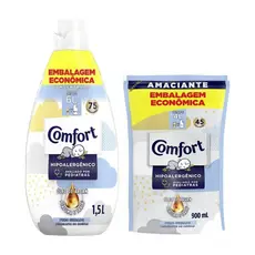 Kit Amaciante Comfort Concentrado Puro Cuidado Intense 1,5l + Refil 900ml