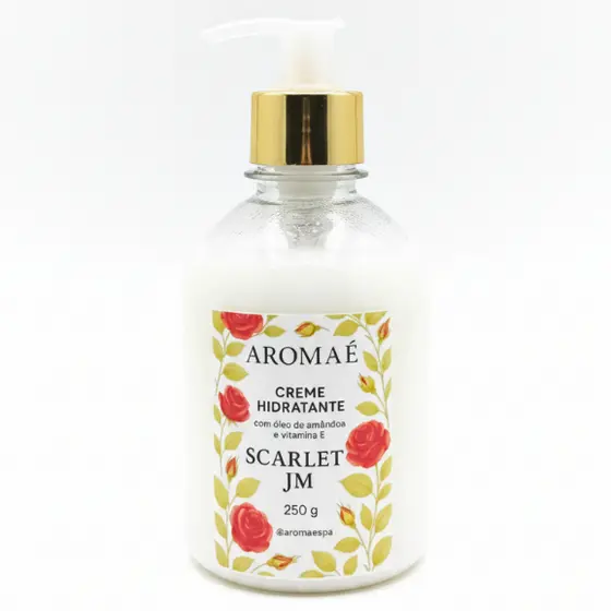 Creme Hidratante Corporal Scarlet JM 250ml Óleo de Amêndoa e Vitamina E