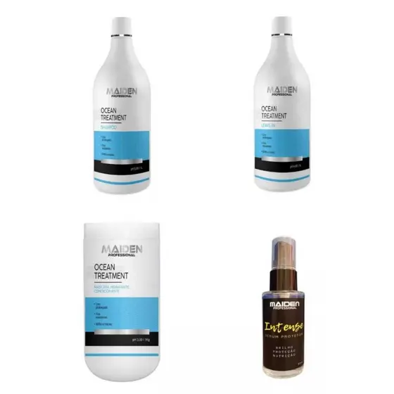 KIT GRANDE OCEAN TREATMENT HIDRATANTE E SÉRUM CAPILAR INTENSE MAIDEN PROFESSIONAL