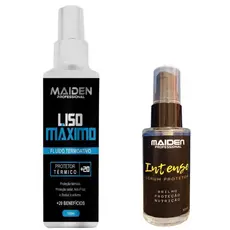 LISO MÁXIMO PROTETOR TÉRMICO E SÉRUM CAPILAR INTENSE MAIDEN PROFESSIONAL