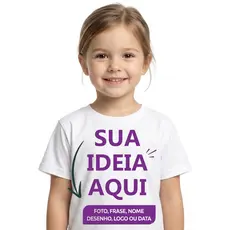 Camiseta T-shirt Blusa Menina Menino Unissex Infantil Mande Sua Arte