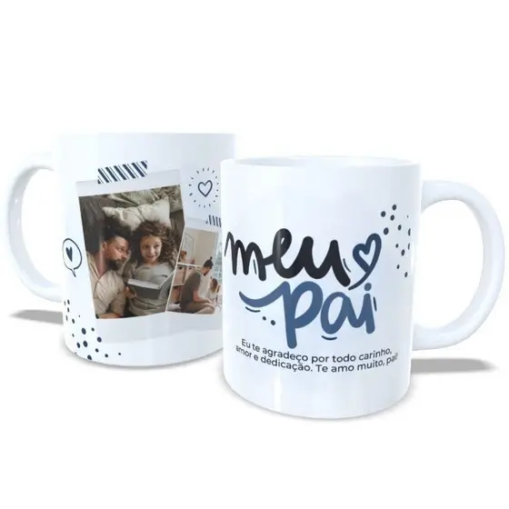 Caneca Personalizada Aniversário Dia dos Pais Presente Pai