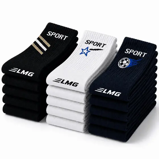 Meias Masculinas Sport Cano Alto Macias e Resistentes