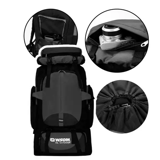 Mochila Impermeável Esportiva Resistente Para Camping Trilha Viagem Com Alta Capacidade