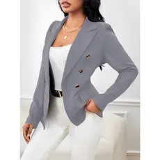 Blazer Feminino Alfaiataria Casaco Social Com Botões Terno Feminino.