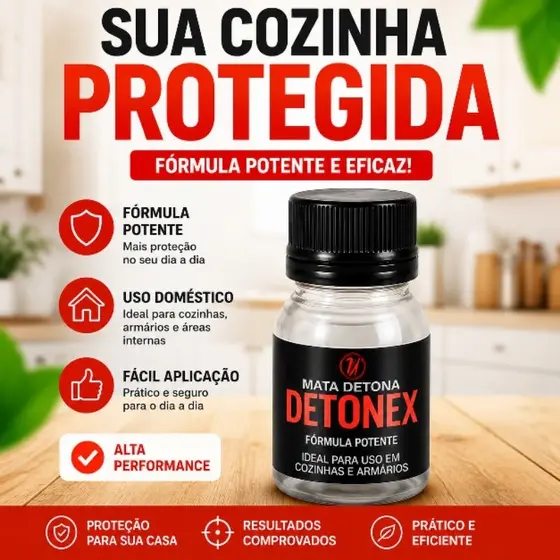 Detonex Fórmula Potente Uso Doméstico Cozinha Armário Baratinhas Francesinhas