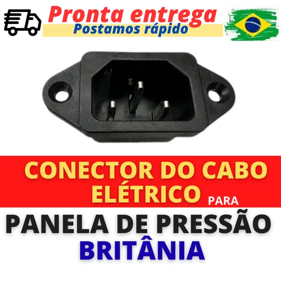 Conector para Tomada da Panela de Pressão Britânia (Conector com 3 Pinos) ver modelos no anúncio