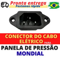 Conector para Tomada Panela De Pressão Elétrica Mondial Pratic 10 (com 03 pinos)