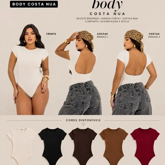 BODY COSTA NUA VERÃO ZERO TRANSPARÊNCIA