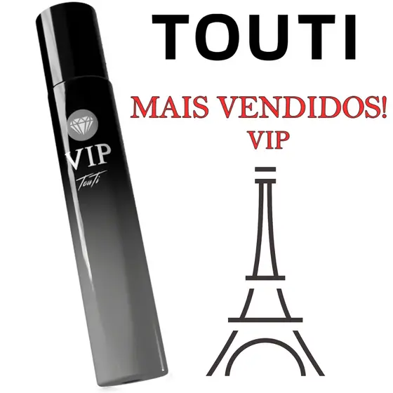 Perfume Touti VIP Masculino Feminino 50ml Alta Fixação Fragrâncias Mais Vendidas