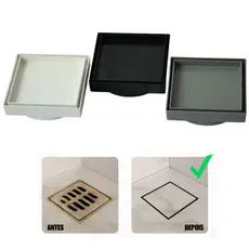 Ralo Inteligente Oculto Piso/ Porcelanato 10x10 ou 15x15 (Escolha a cor e tamanho)
