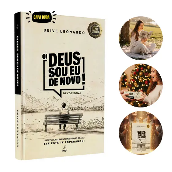 Livro Devocional 365 Dias | Oi Deus, Sou Eu De Novo | Deive Leonardo Lancamento - Capa dura