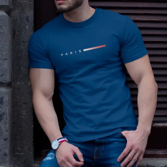CAMISETA MASCULINA, CAMISETA MALHA, CAMISETA PARIS, CAMISA ADULTO, CAMISA CONFORTÁVEL, BLUSA MALHA,