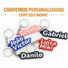 Chaveiro Personalizado Com Nome Para Mochila Escola Chave Identificação Presente Lembrancinha