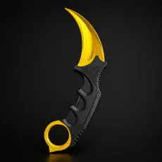 Faca Karambit Decorativa CS2 CSGO Counter Strike Skin Setup Gamer Réplica Decoração Enfeite Cosplay