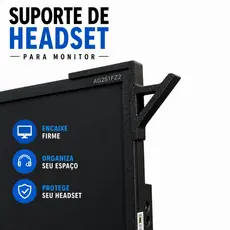 Suporte Gancho Monitor Headset Fone Ouvido Fita Fixação 3M Organização Reforçado Setup Gamer Jogo