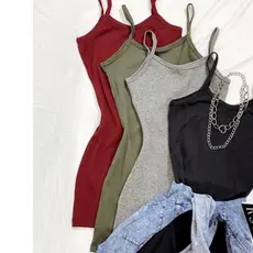 Vestido Canelado Alcinha