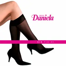 Par de Meias 3/4 Fio 40 Daniela Soft Cano Alto Punho Soft Tamanho Único